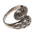 Sterling silver wrap ring, 'Ferns and Seeds' - Indonesian Handcrafted Sterling Silver Engraved Wrap Ring (image 2e) thumbail