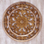 Wood relief panel, 'Temple Flower' - Hand Carved Balinese Circular Floral Wood Relief Panel (image 2) thumbail