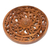 Wood relief panel, 'Temple Flower' - Hand Carved Balinese Circular Floral Wood Relief Panel (image 2c) thumbail