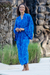 Rayon batik robe, 'Misty Ocean' - Long Handcrafted Batik and Tie Dyed Rayon Robe from Bali (image 2) thumbail