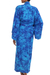 Rayon batik robe, 'Misty Ocean' - Long Handcrafted Batik and Tie Dyed Rayon Robe from Bali (image 2d) thumbail