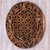 Wood relief panel, 'Circle of Leaves' - Hand Carved Circular Suar Wood Relief Panel from Bali (image 2b) thumbail