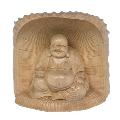 Wood sculpture, 'Buddha's Bliss' - Hand Carved Wood Sculpture of Buddha from Bali