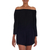 Rayon off-shoulder romper, 'City Diva' - Black Long Sleeved Rayon Romper from Indonesia (image 2a) thumbail