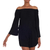 Rayon off-shoulder romper, 'City Diva' - Black Long Sleeved Rayon Romper from Indonesia (image 2d) thumbail