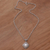Cultured pearl pendant necklace, 'Glowing Duchess' - Cultured Mabe Pearl Balinese Silver Pendant Necklace