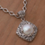 collar con colgante de perlas cultivadas - Collar con colgante de plata balinesa con perlas mabe cultivadas