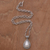 collar con colgante de perlas cultivadas - Collar con colgante de lágrima de perlas Mabe cultivadas de Bali