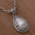Cultured pearl pendant necklace, 'Droplet from Heaven' - Cultured Mabe Pearl Teardrop Pendant Necklace from Bali
