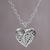 Sterling silver pendant necklace, 'Protected Heart' - Heart Shaped Sterling Silver Pendant Necklace from Indonesia