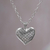 Sterling silver pendant necklace, 'Protected Heart' - Heart Shaped Sterling Silver Pendant Necklace from Indonesia