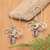 Citrine and amethyst dangle earrings, 'Manggar Flowers' - Citrine and Amethyst Spiral Dangle Earrings from Bali (image 2b) thumbail