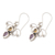 Citrine and amethyst dangle earrings, 'Manggar Flowers' - Citrine and Amethyst Spiral Dangle Earrings from Bali (image 2c) thumbail