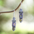 Amethyst and citrine dangle earrings, 'Colorful Roots' - Amethyst and Citrine Floral Dangle Earrings from Bali (image 2) thumbail