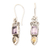Amethyst and citrine dangle earrings, 'Colorful Roots' - Amethyst and Citrine Floral Dangle Earrings from Bali thumbail