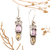 Amethyst and citrine dangle earrings, 'Colorful Roots' - Amethyst and Citrine Floral Dangle Earrings from Bali (image 2b) thumbail