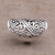 Sterling silver band ring, 'Balinese Shield' - Hand Crafted Sterling Silver Openwork Ring from Indonesia (image 2b) thumbail