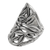 Sterling silver cocktail ring, 'Bamboo Shield' - Hand Crafted Sterling Silver Openwork Ring from Indonesia