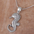 Sterling silver pendant necklace, 'Brilliant Seahorse' - Sterling Silver Seahorse Pendant Necklace from Indonesia (image 2b) thumbail