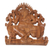 Wood relief panel, 'Ganesha's Throne' - Hand Carved Balinese Suar Wood Ganesha Hindu Relief Panel (image 2c) thumbail