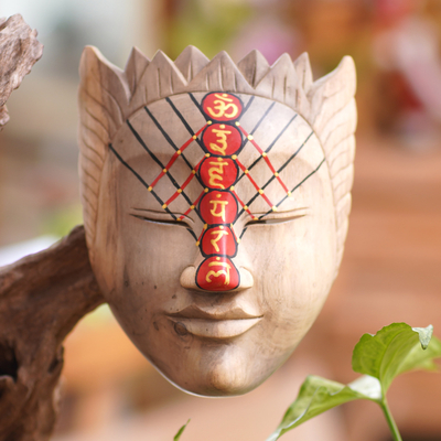Hibiscus wood mask, Chakra Face