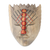 Hibiscus wood mask, 'Chakra Face' - Hibiscus Wood Mask with Chakra Letters (image 2a) thumbail