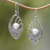 Cultured pearl dangle earrings, 'White Wings' - White Cultured Pearls on Sterling Silver Balinese Earrings
