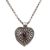 Garnet locket necklace, 'Garnet Love' - Garnet and Sterling Silver Heart Locket Necklace