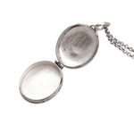 Sterling silver locket necklace, 'Island Dreams' - Sterling Silver and Reconstituted Turquoise Locket Necklace