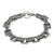 Sterling silver link bracelet, 'Daring Swirls' - Indonesian Sterling Silver Link Bracelet with Swirl Motifs thumbail