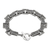 Sterling silver link bracelet, 'Daring Swirls' - Indonesian Sterling Silver Link Bracelet with Swirl Motifs (image 2e) thumbail
