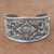 Sterling silver cuff bracelet, 'Courageous Soul' - Sterling Silver Repousse Cuff Bracelet from Indonesia (image 2) thumbail