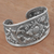 Sterling silver cuff bracelet, 'Courageous Soul' - Sterling Silver Repousse Cuff Bracelet from Indonesia (image 2c) thumbail