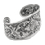 Sterling silver cuff bracelet, 'Courageous Soul' - Sterling Silver Repousse Cuff Bracelet from Indonesia (image 2d) thumbail