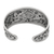Sterling silver cuff bracelet, 'Courageous Soul' - Sterling Silver Repousse Cuff Bracelet from Indonesia (image 2e) thumbail