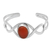 Carnelian cuff bracelet, 'DNA in Scarlet' - Carnelian and Sterling Silver Cuff Bracelet from Indonesia thumbail