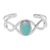 Amazonite cuff bracelet, 'DNA' - Amazonite and Sterling Silver Cuff Bracelet from Bali thumbail