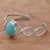 Amazonite cuff bracelet, 'DNA' - Amazonite and Sterling Silver Cuff Bracelet from Bali (image 2c) thumbail