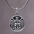 Men's sterling silver pendant necklace, 'Eagle Cross Shield' - Balinese Sterling Silver Eagle and Cross Pendant Necklace (image 2) thumbail