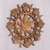 Wood relief panel, 'Jepun Bouquet' - Hand Carved Suar Wood Floral Relief Panel from Indonesia