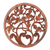 Wood relief panel, 'Vineyard Medallion' - Vineyard Detailed Hand Carved Wood Round Relief Wall Panel thumbail