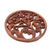 Wood relief panel, 'Vineyard Medallion' - Vineyard Detailed Hand Carved Wood Round Relief Wall Panel (image 2b) thumbail