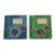 Natural fiber journals, 'Turtle Memories' (pair) - Two Green and Blue Natural Fiber Indonesian Turtle Journals thumbail