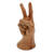 Wood sculpture, 'Peace, Man' - Realistic Bali Peace Sign Hand Sculpture in Hand Carved Wood (image 2a) thumbail