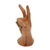 Wood sculpture, 'Peace, Man' - Realistic Bali Peace Sign Hand Sculpture in Hand Carved Wood (image 2b) thumbail