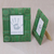 Marcos de fotos de fibra natural, (4x6 y 3x5) - Marcos de fotos indonesios de fibra natural de 4x6 y 3x5 en verde