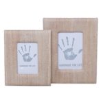 Natural fiber photo frames, 'Rustic Memories in Beige' (4x6 and 3x5) - 4x6 and 3x5 Natural Fiber Rustic Photo Frames in Beige