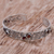 Garnet cuff bracelet, 'Red Dewdrops' - Feminine Garnet and Sterling Silver Cuff Bracelet from Bali (image 2c) thumbail