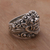 Sterling silver ring, 'Barong Blessing' - Sterling Silver Barong Band Ring from Bali (image 2c) thumbail