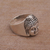Men's sterling silver ring, 'Buddha's Influence' - Sterling Silver Men's Buddha Band Ring from Bali (image 2c) thumbail